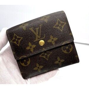 Louis Vuitton Classic Brown LV Monogram Portefeiulle Elise Trifold Wallet France